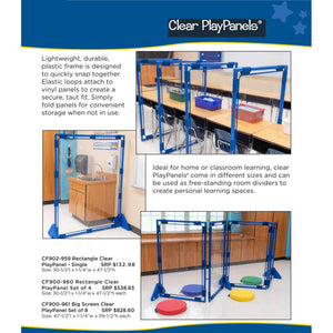 Clear Rectangle PlayPanel - Set of 4