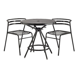 CoGo™ Steel Outdoor/Indoor Table, Round, 30", Black