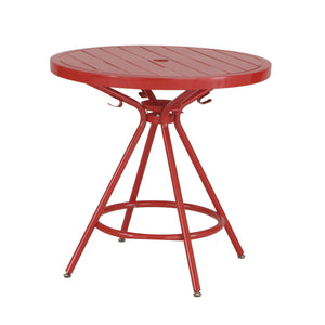  CoGo™ Steel Outdoor/Indoor Table, Round, 30", Red