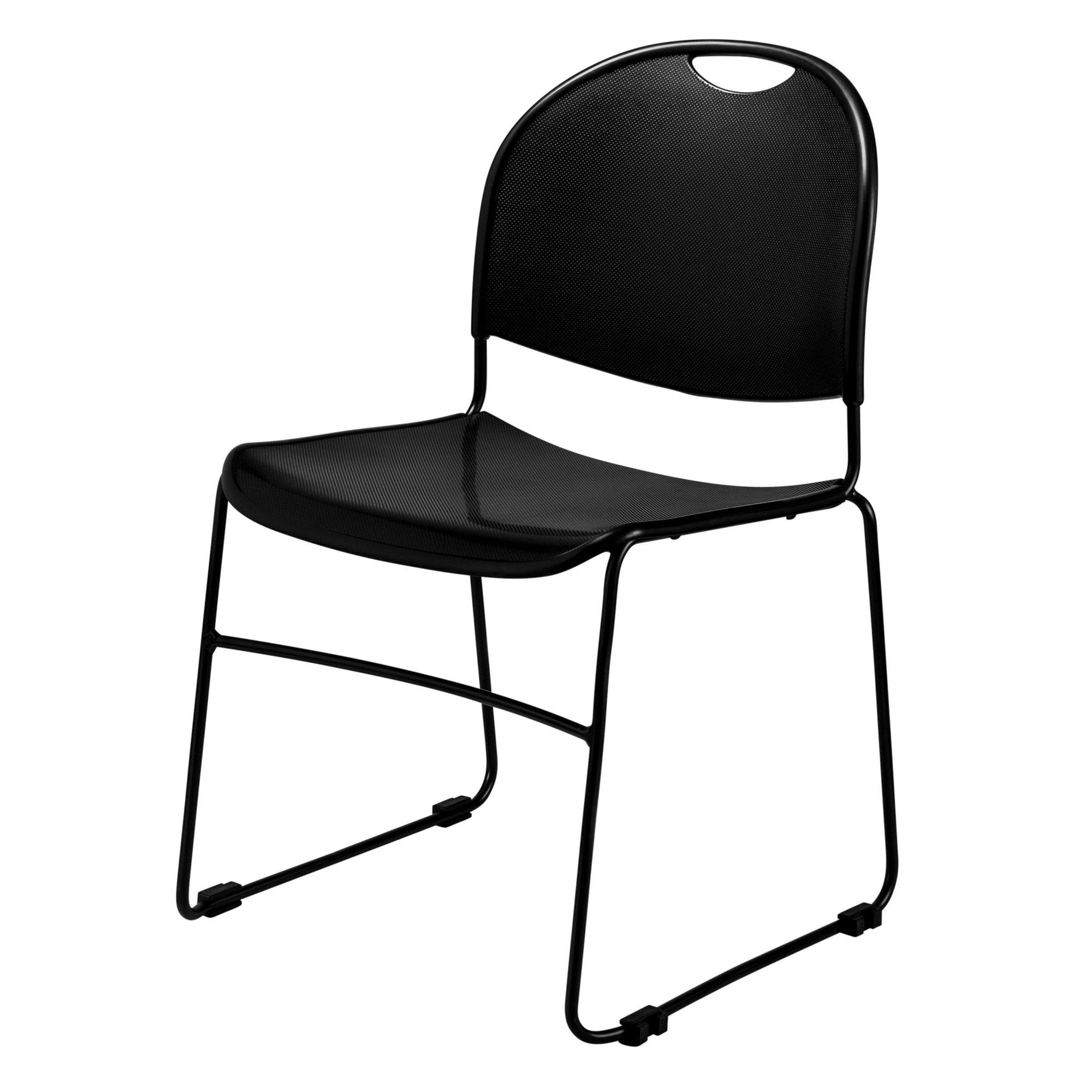 Commercialine Multi-purpose Ultra Compact Stack Chair-Chairs-Black-