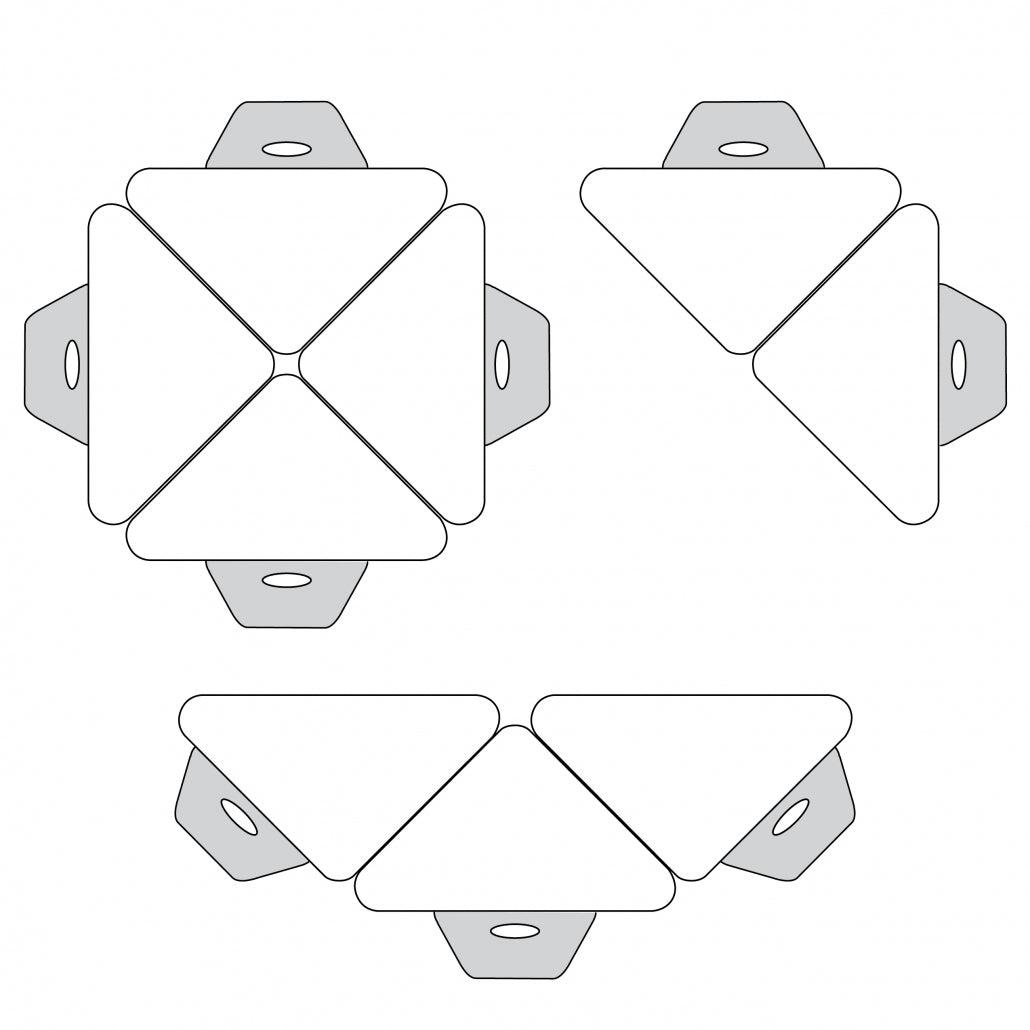 Apex Classroom Desk and Chair Package, 24 Triangle Collaborative Student Desks with 24 Apex Stack Chairs