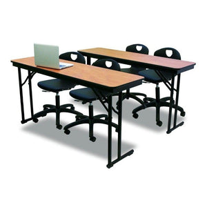 Comfort Leg Folding Training Table with High Pressure Laminate Top, Particleboard Core, 18"W x 60"L x 30"H