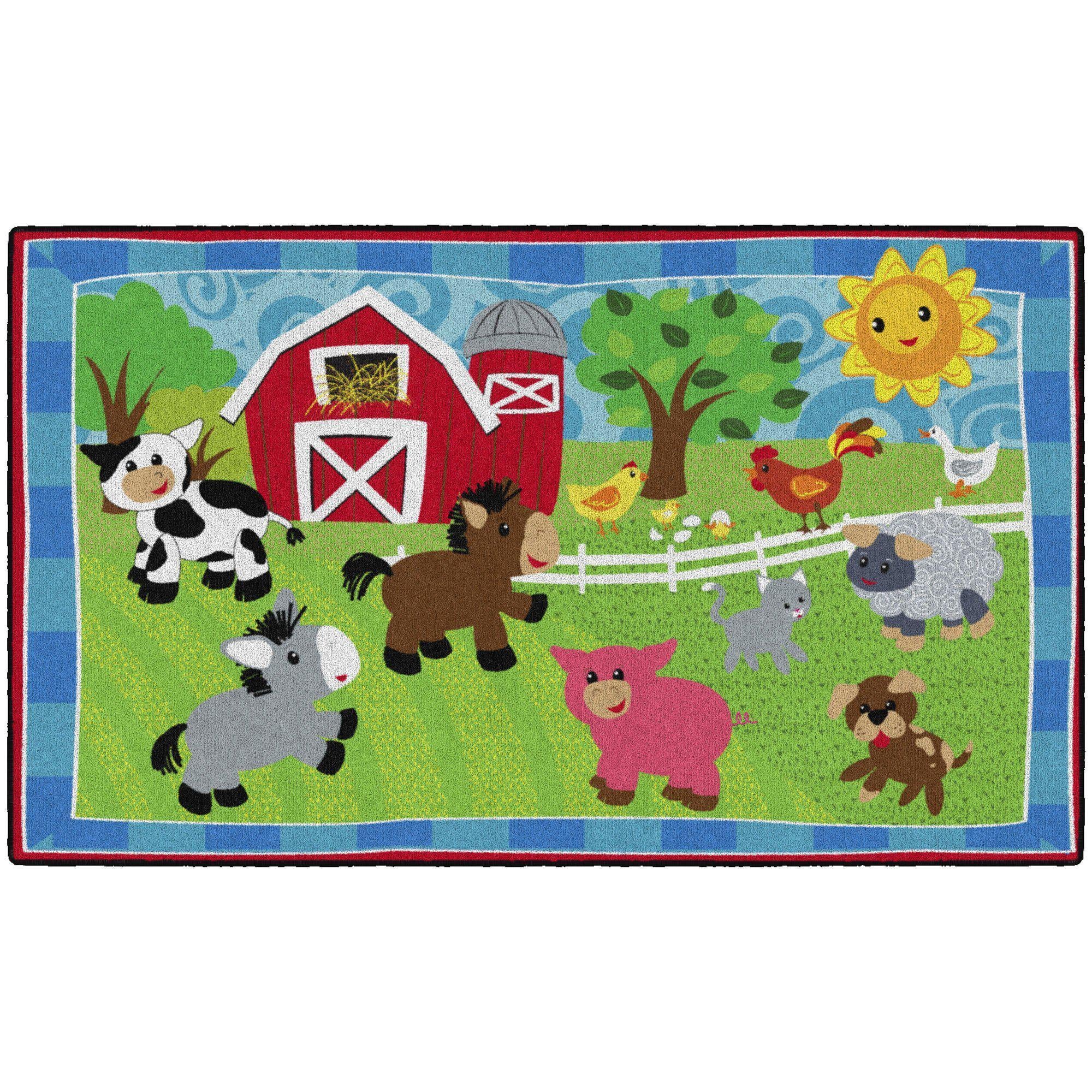 Cutie Nursery School Rugs-Classroom Rugs & Carpets-Barnyard-3' x 5'-