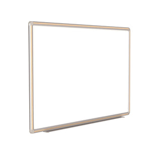 DecoAurora Magnetic Porcelain Whiteboard, 4' H x 4' W