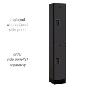 Designer Wood Lockers, 12"-Wide Double Tier, 6 Feet High, 15" Deep-Lockers-1 Wide-Black-