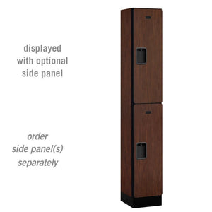 Designer Wood Lockers, 12"-Wide Double Tier, 6 Feet High, 15" Deep-Lockers-1 Wide-Mahogany-