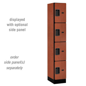 Designer Wood Lockers, 12"-Wide Four Tier, 6 Feet High, 15" Deep-Lockers-1 Wide-Cherry-