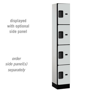 Designer Wood Lockers, 12"-Wide Four Tier, 6 Feet High, 15" Deep-Lockers-1 Wide-Gray-