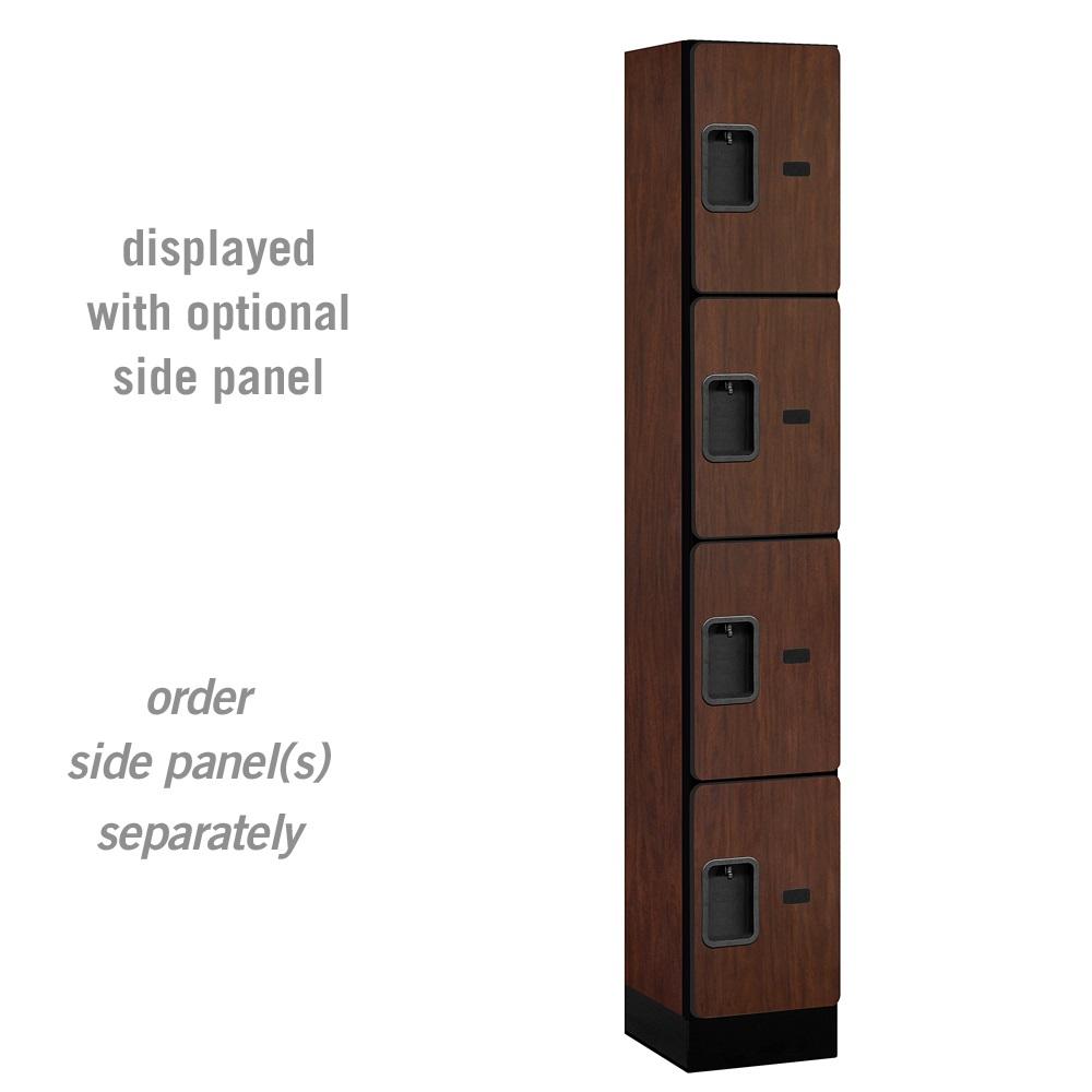 Designer Wood Lockers, 12"-Wide Four Tier, 6 Feet High, 15" Deep-Lockers-1 Wide-Mahogany-