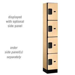 Designer Wood Lockers, 12"-Wide Four Tier, 6 Feet High, 15" Deep-Lockers-1 Wide-Maple-