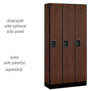 Designer Wood Lockers, 12" Wide Single Tier, 6 Feet High, 15" Deep-Lockers-3 Wide-Mahogany-
