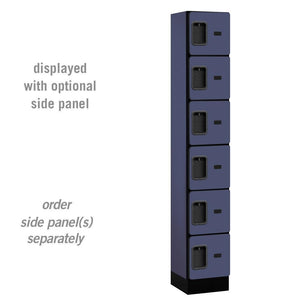 Designer Wood Lockers, 12"-Wide Six-Tier Box Style, 6 Feet High, 15" Deep-Lockers-1 Wide-Blue-