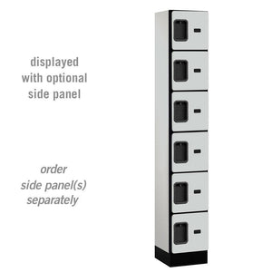 Designer Wood Lockers, 12"-Wide Six-Tier Box Style, 6 Feet High, 15" Deep-Lockers-1 Wide-Gray-