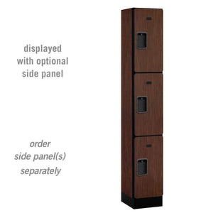 Designer Wood Lockers, 12"-Wide Triple Tier, 6 Feet High, 15" Deep-Lockers-1 Wide-Mahogany-