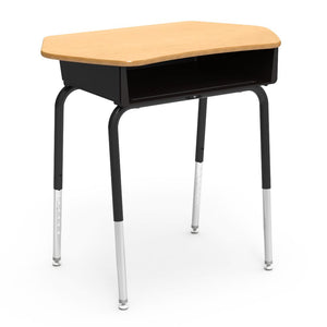 Nextgen Collaborative Learning Desk, Laminate Top, Black Plastic Book Box