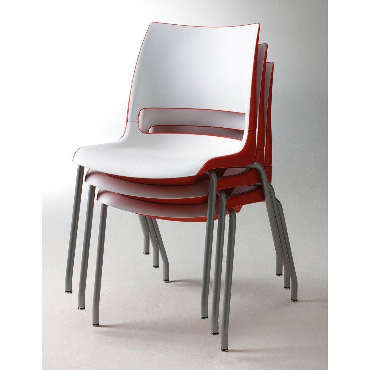 KI Doni Four-Leg Stack Chair with 2-Tone Poly Shell, FREE SHIPPING