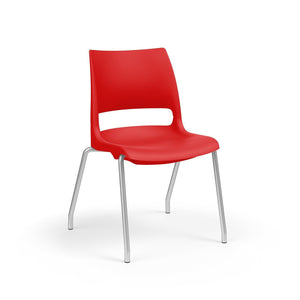 Doni Four-Leg Stack Chair with Solid Poly Shell, FREE SHIPPING