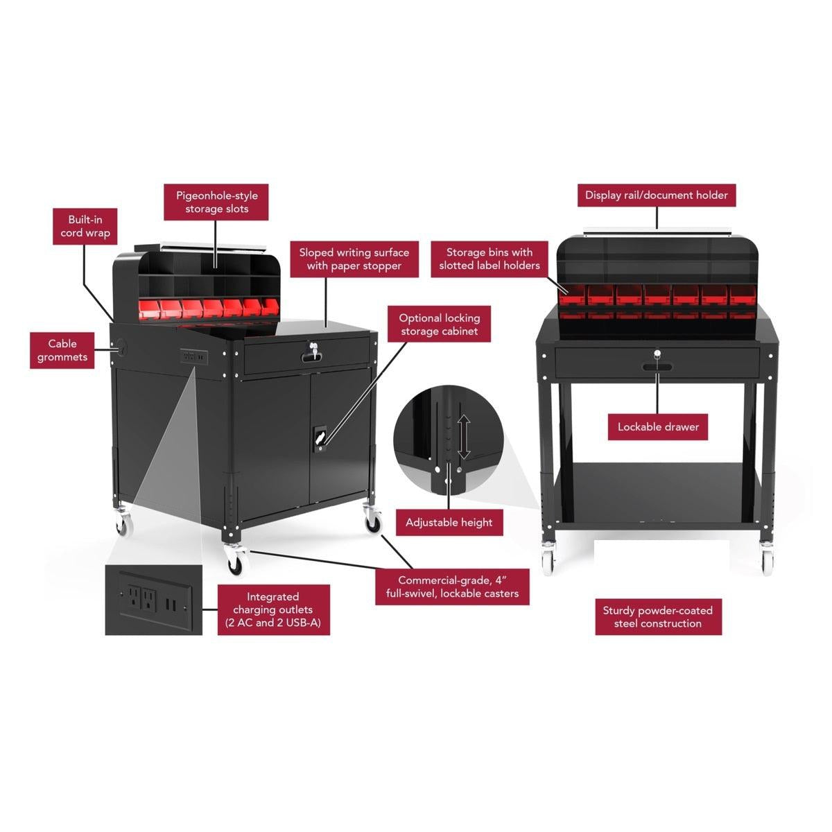 Shop Desk Cabinet Pack with Lock