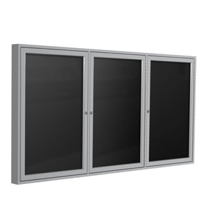 Enclosed Black Flannel Letter Board with Satin Aluminum Frame-Boards-3'H x 6'W-3-