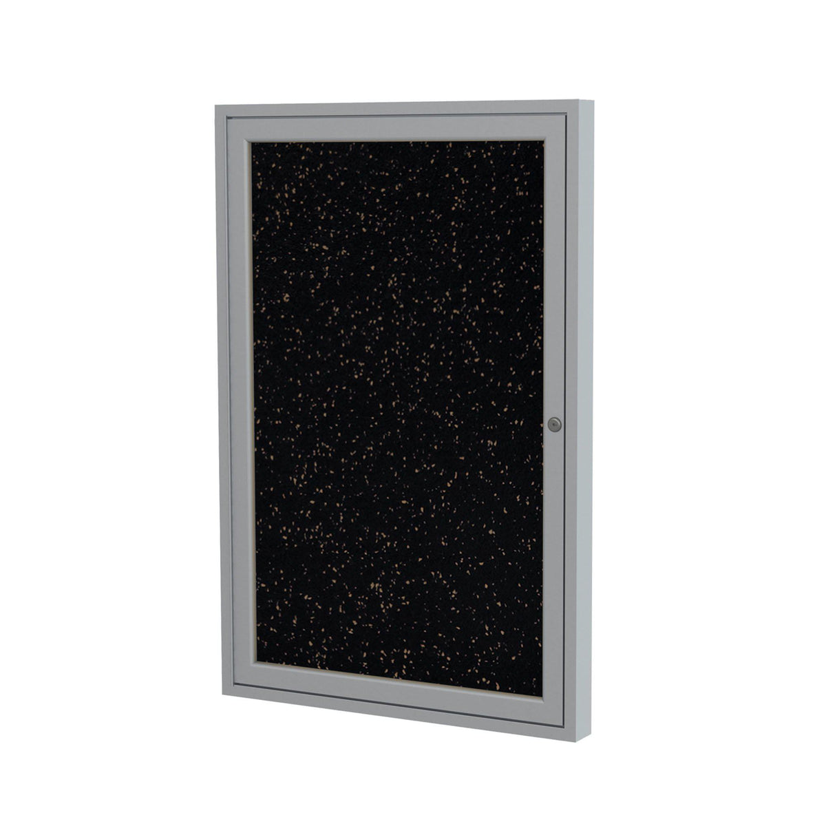 Enclosed Recycled Rubber Bulletin Board with Satin Aluminum Frame-Boards-