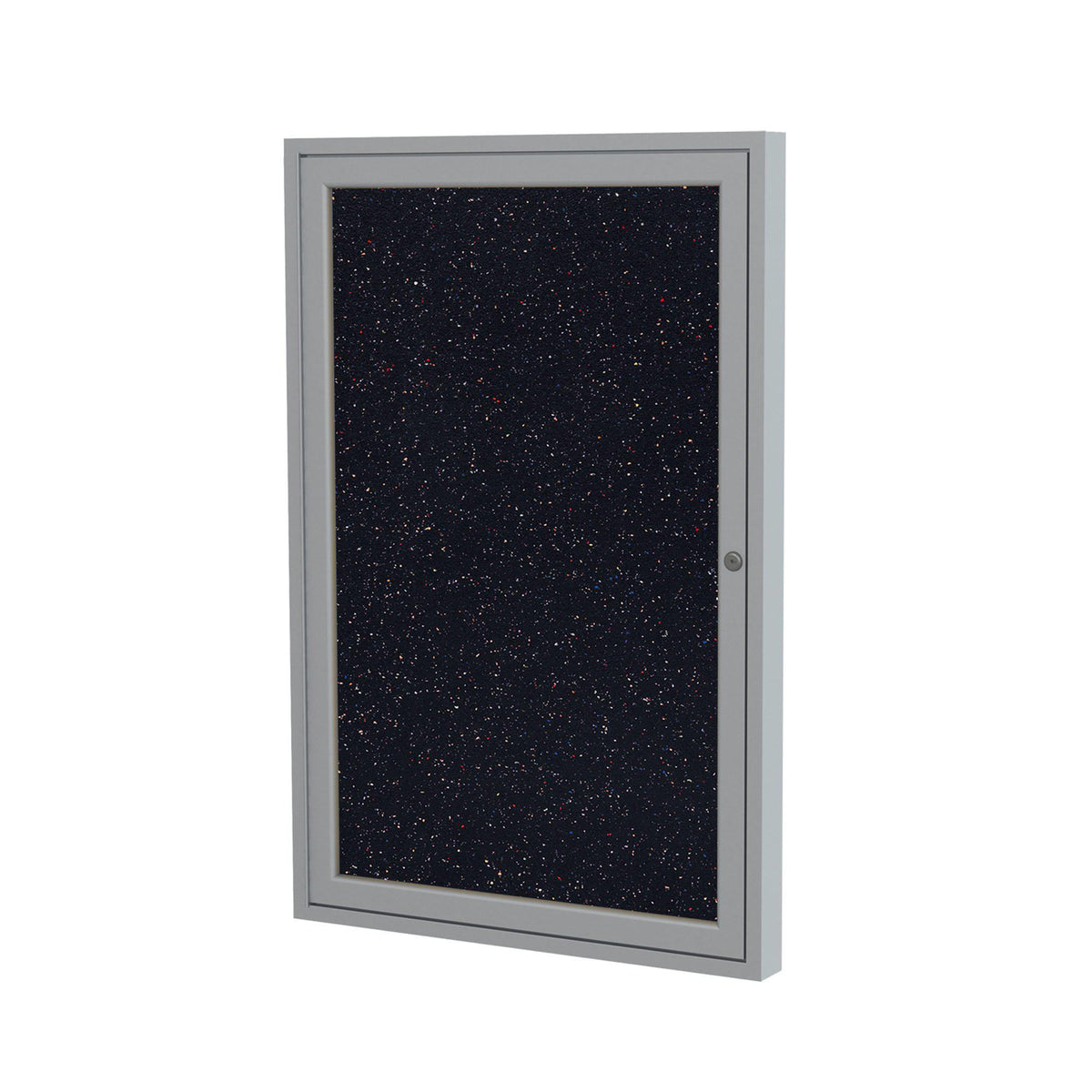Enclosed Recycled Rubber Bulletin Board with Satin Aluminum Frame-Boards-