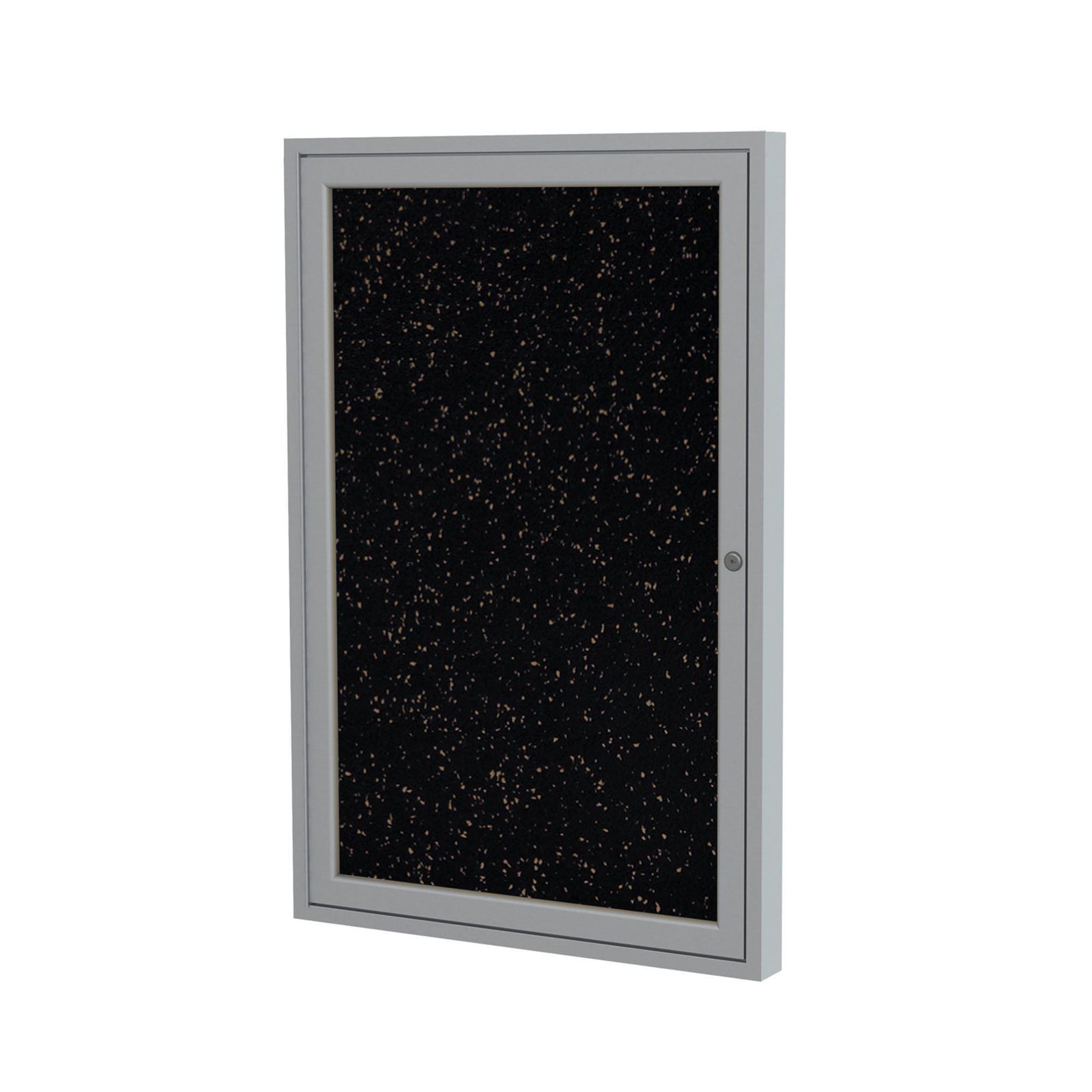 Enclosed Recycled Rubber Bulletin Board with Satin Aluminum Frame-Boards-