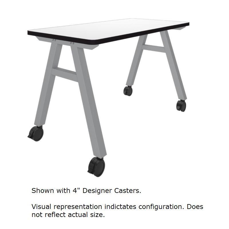 A-Frame Series Mobile Table, Erasable High Pressure Laminate Top, 96" W x 36" D x 36" H
