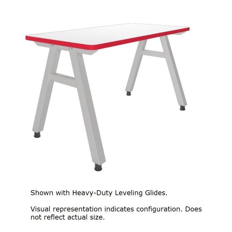 A-Frame Series Mobile Table, Erasable High Pressure Laminate Top, 96" W x 42" D x 36" H