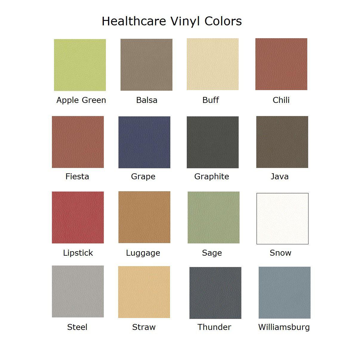 Evolve Stack Chair with Arms, Wood Back, Padded Seat with Healthcare Vinyl Upholstery