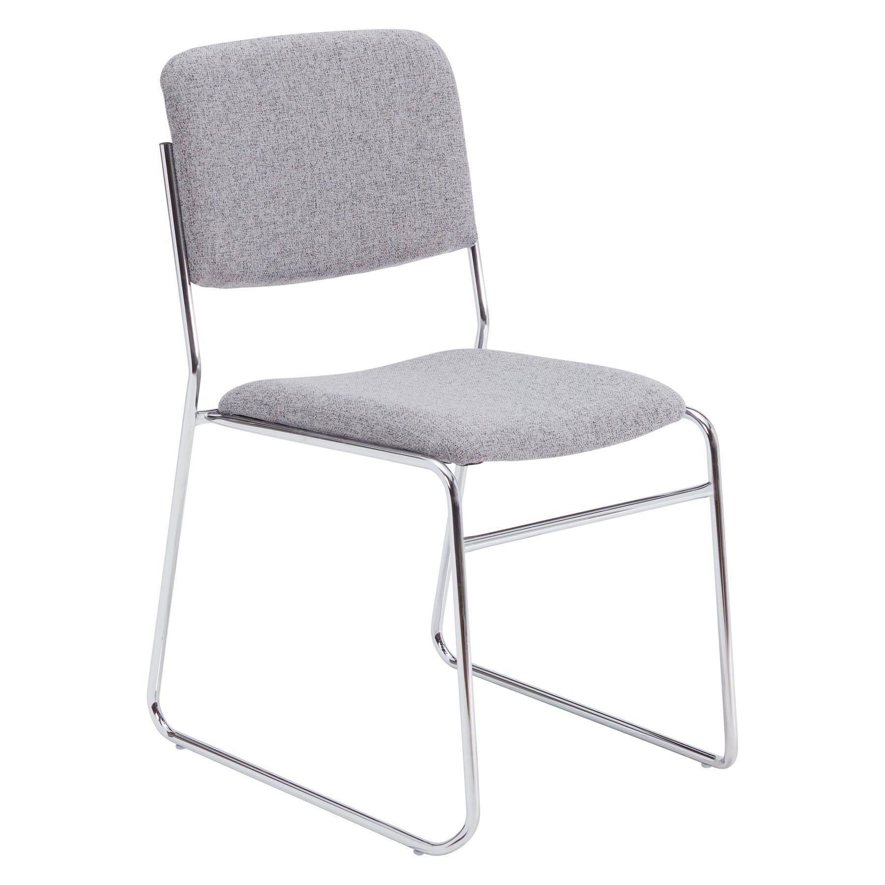 Fabric Padded Signature Stack Chair-Chairs-Classic Grey-