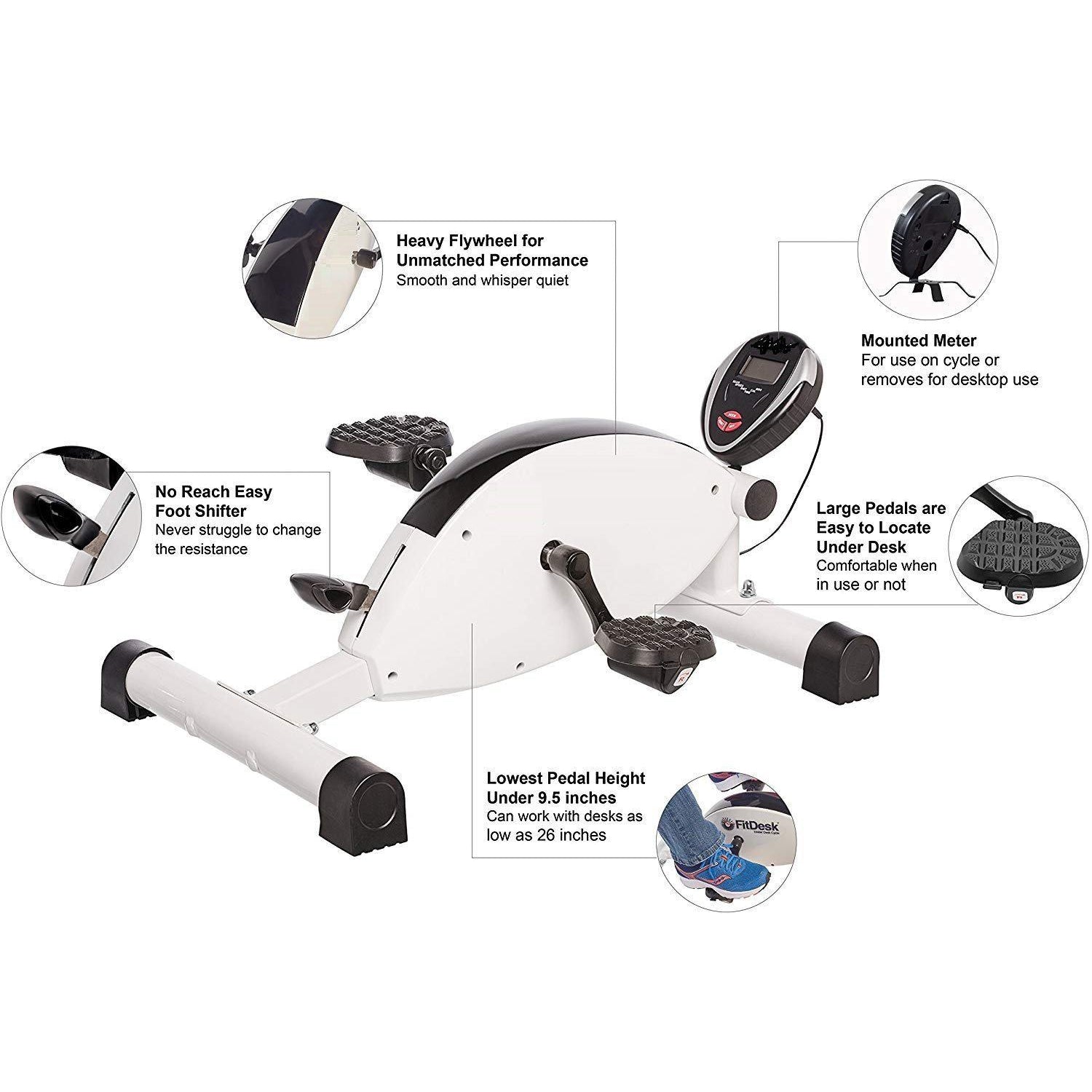foot pedals for desk FitDesk Under Desk Cycle