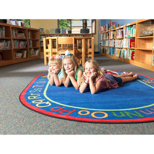Know Your ABC's Rug, Oval, 7' 6" x 12'