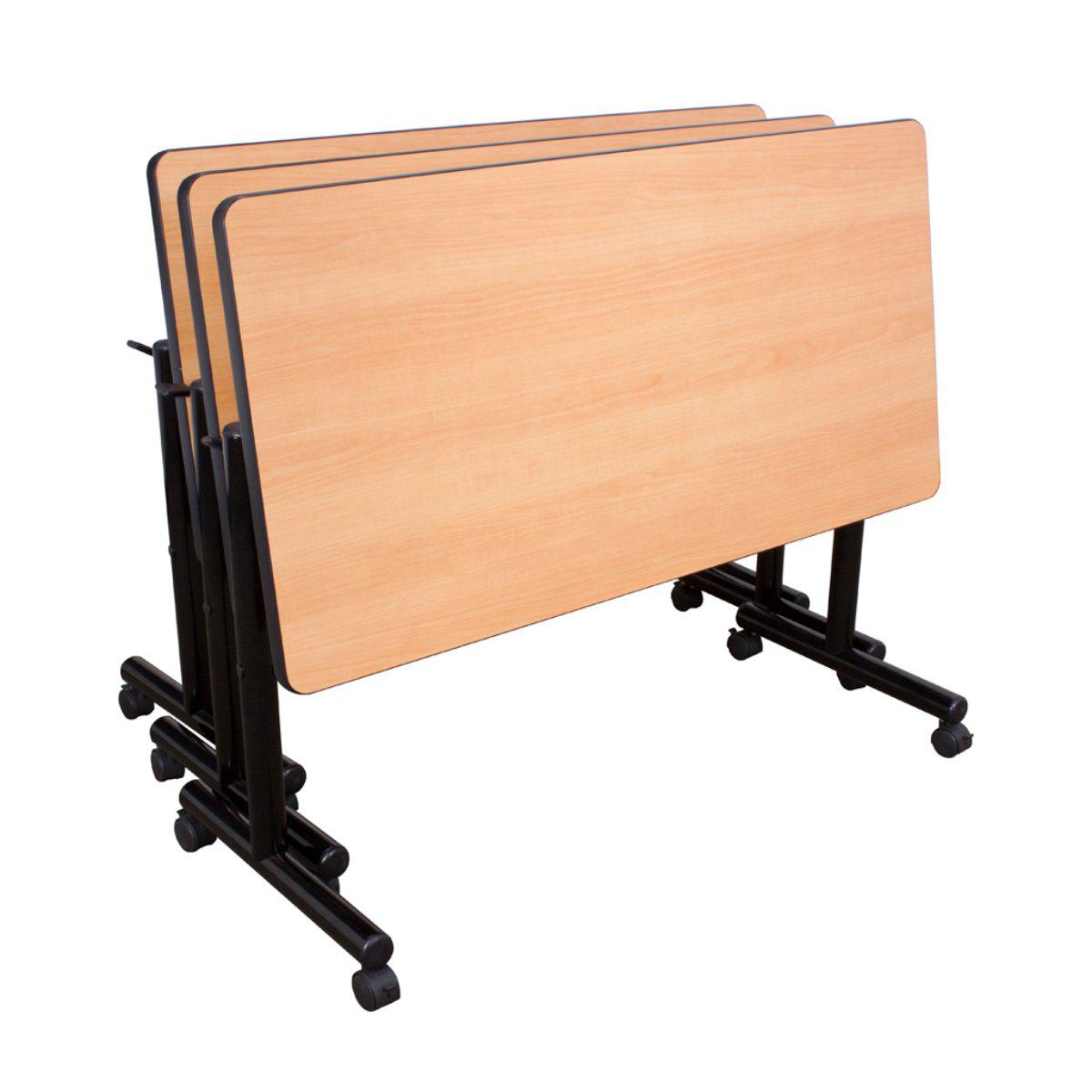 Kobe Flip Top Nesting Mobile Training Table, 48" x 30" Rectangle