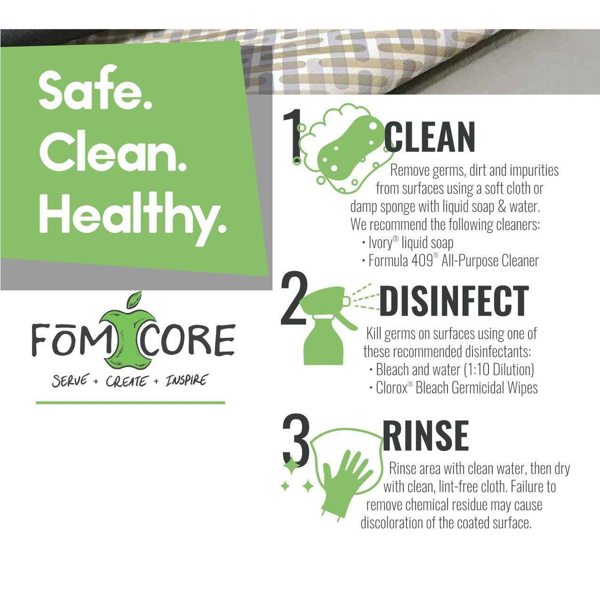 Fomcore Armless Series Linear Corner with 100% ALL-FOAM CORE, Antibacterial Vinyl Upholstery, LIFETIME WARRANTY, FREE SHIPPING