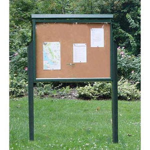 Frog Furnishings Resinwood Large Standard Two Sided Message Center with Two Posts