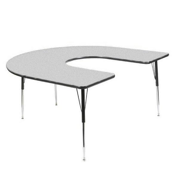 Workhorse Series Adjustable Height Activity Table with High-Pressure Laminate Top, 60" x 66" Horseshoe