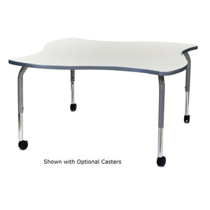 Method Collaborative Series Adjustable Height Tables, 19" 28" H, Plaque Shape, 60"