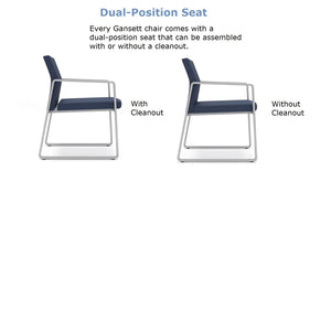 Gansett Collection Reception Seating, Guest Chair, 300 lb. Capacity, Standard Vinyl Upholstery, FREE SHIPPING