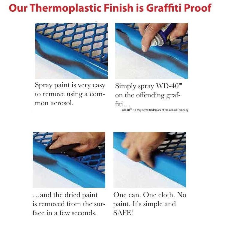 8’ Standard Perforated Metal Bench Without Back, In Ground Mount