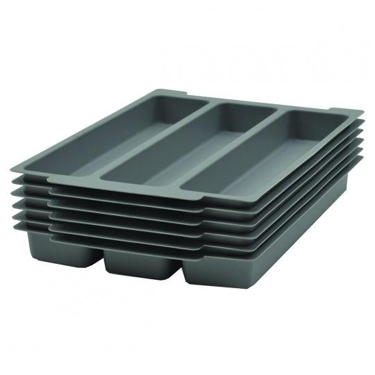 Gratnells Plastic Tray Insert, 3 Section for Shallow Trays, Pack of 6, FREE SHIPPING