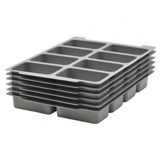 Gratnells Plastic Tray Insert, 8 Section, for Shallow Trays, Pack of 6, FREE SHIPPING