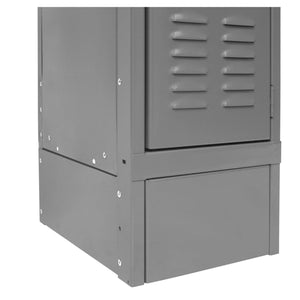 Hallowell Closed Front Base-Lockers-12" W x 6" H-Hallowell Gray-