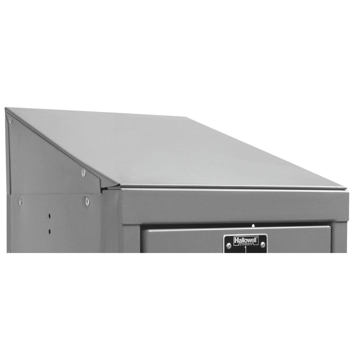 Hallowell Individual Slope Top-Lockers-12"W x 12"D x 4"H-Hallowell Gray-