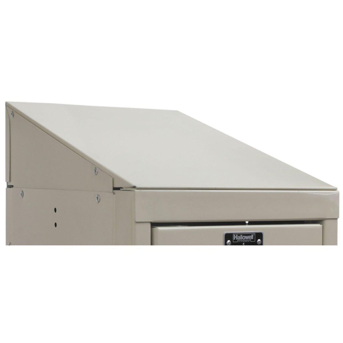Hallowell Individual Slope Top-Lockers-12"W x 12"D x 4"H-Parchment-