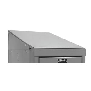 Hallowell Slope Top End Closure-Lockers-12"D x 4"H-Hallowell Gray-