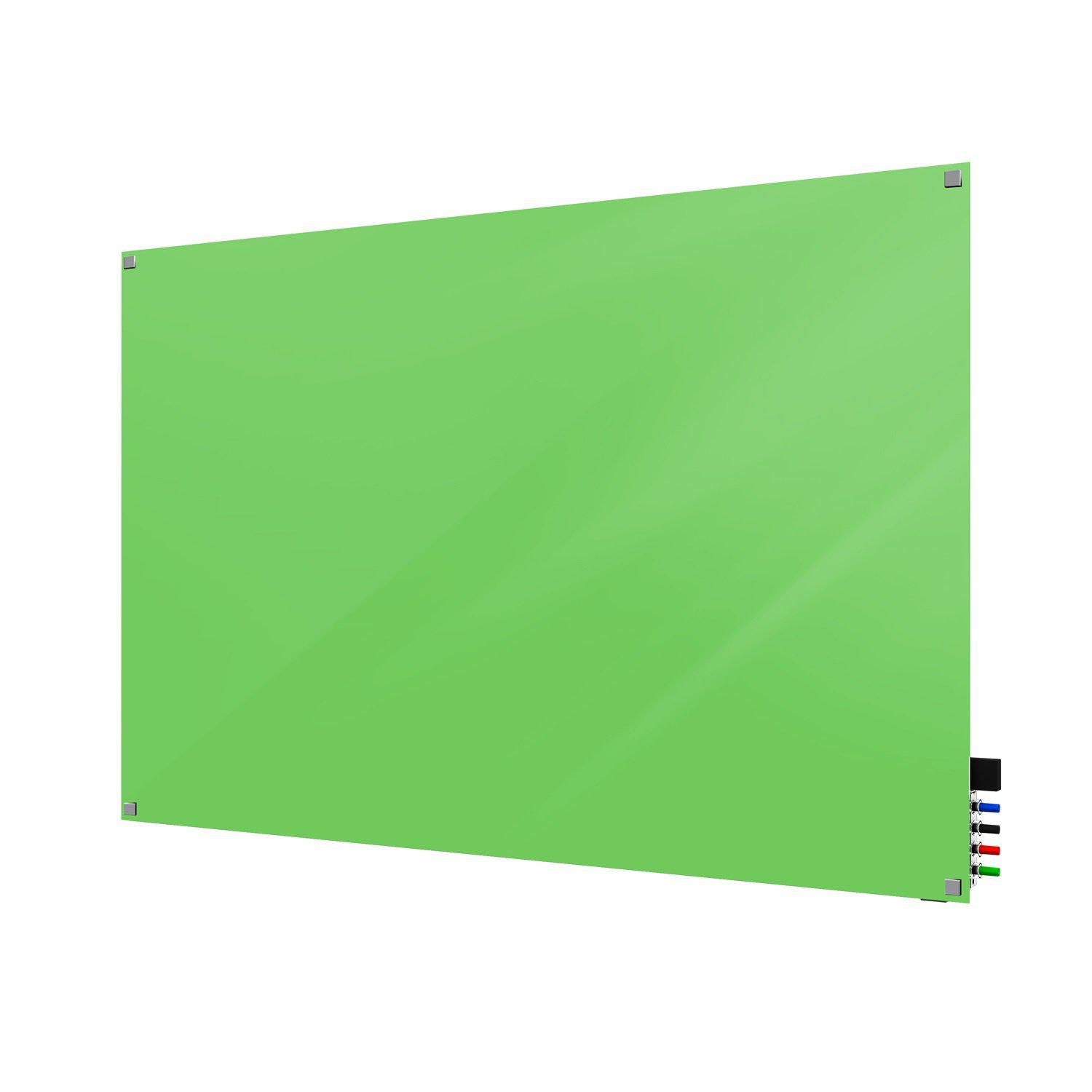 Harmony Glassboard, Non-Magnetic, Square Corners, 3' H x 4' W