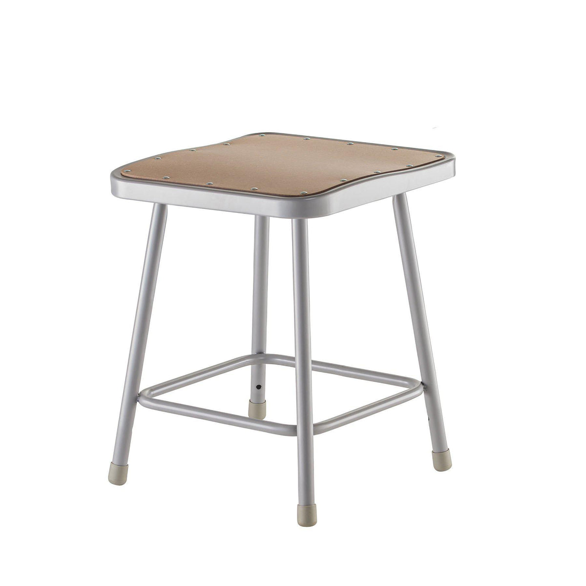 Heavy Duty Square Seat Steel Stool, Grey-Stools-18"-