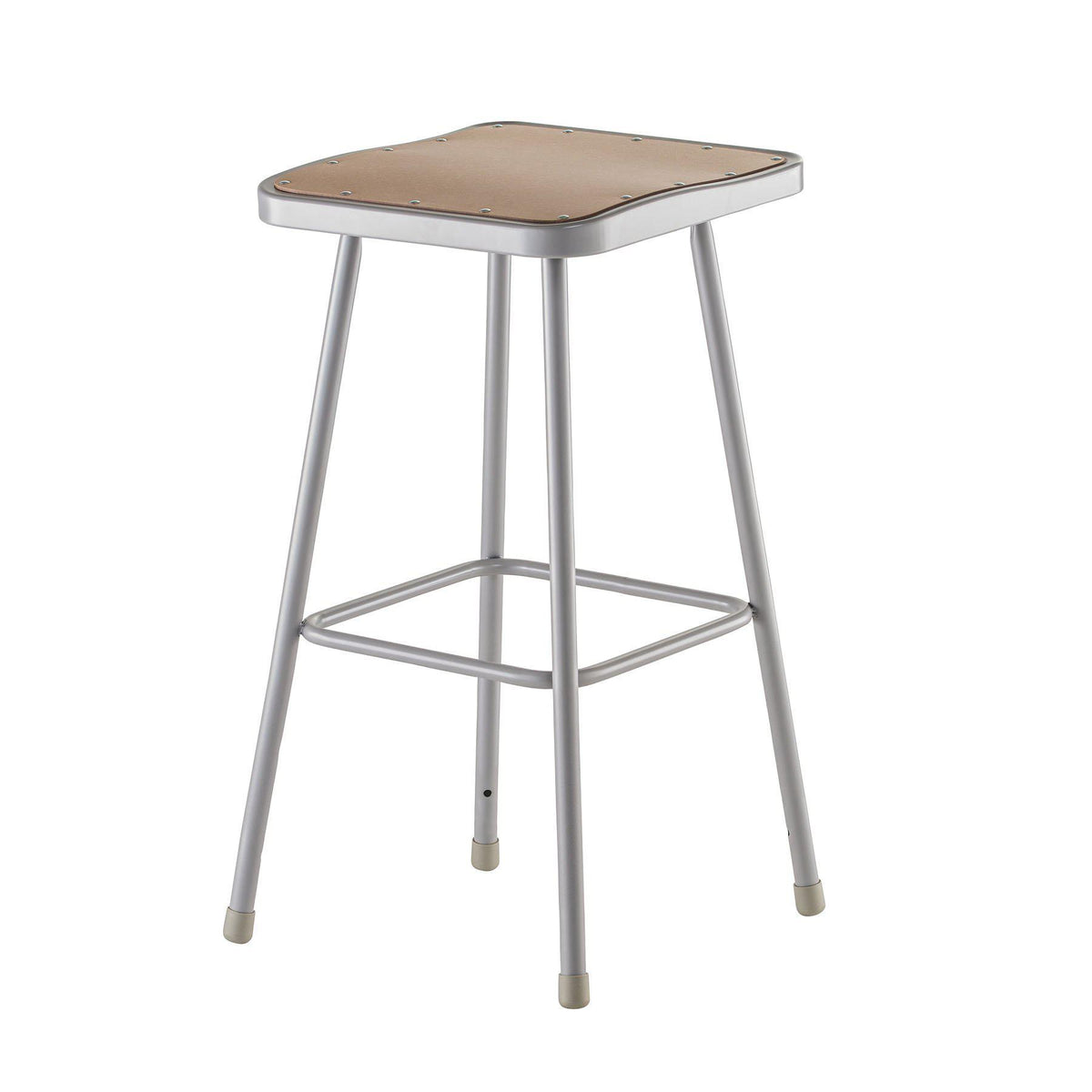 Heavy Duty Square Seat Steel Stool, Grey-Stools-24"-