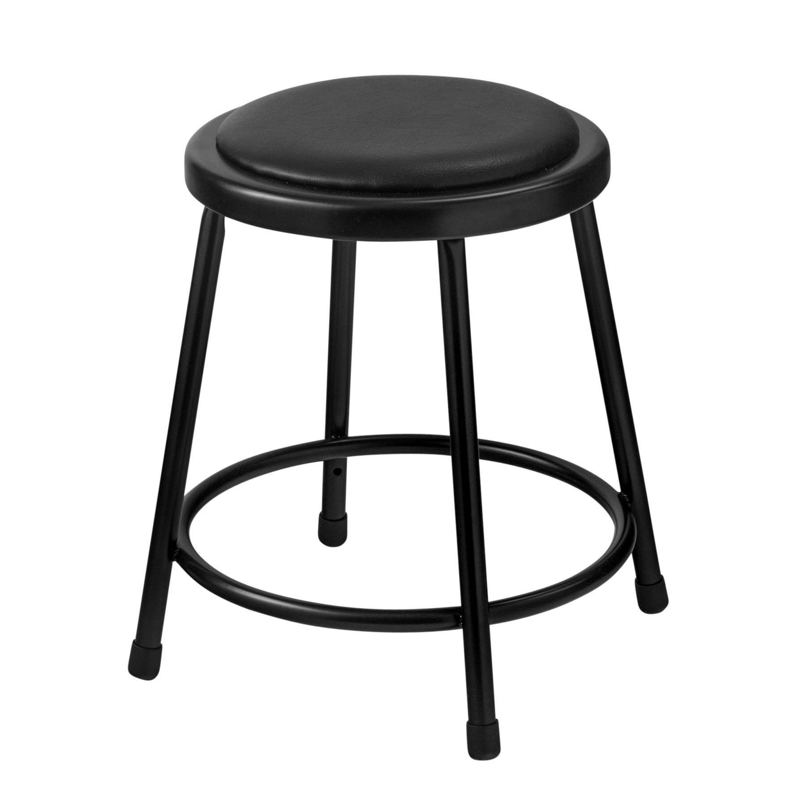 Heavy Duty Vinyl Padded Steel Stool, Black-Stools-18"-