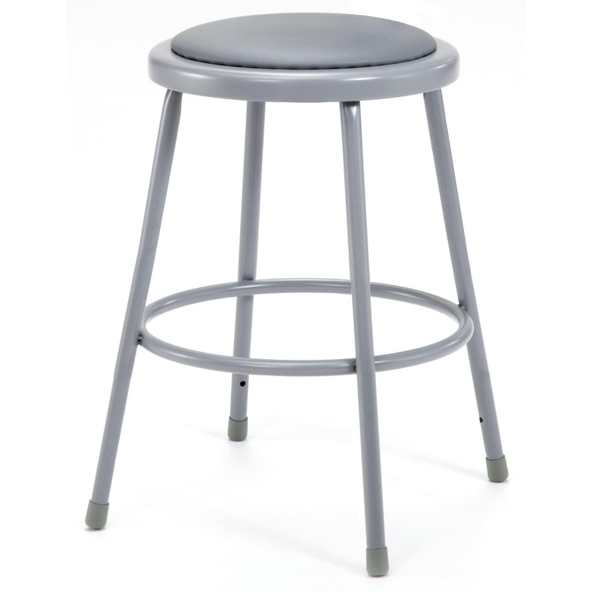 Heavy Duty Vinyl Padded Steel Stool, Grey-Stools-22"-